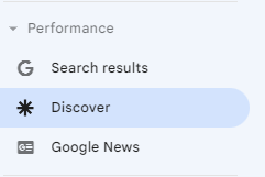 Discover traffic can be located in Google Search Console's performance reports
