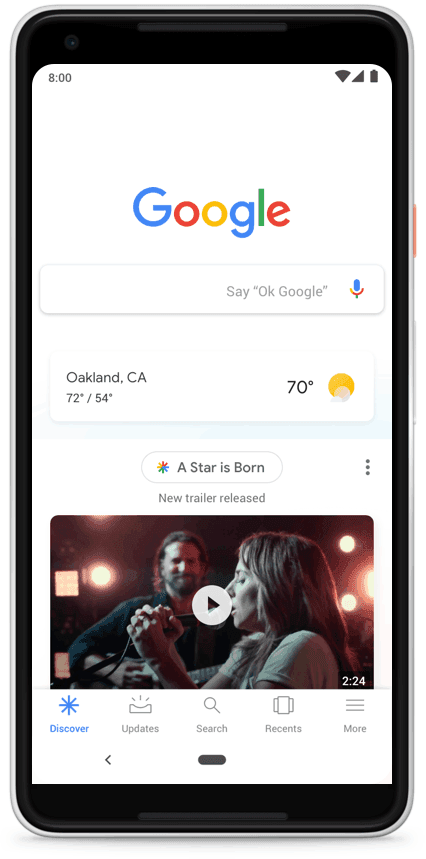 Google Discover on mobile